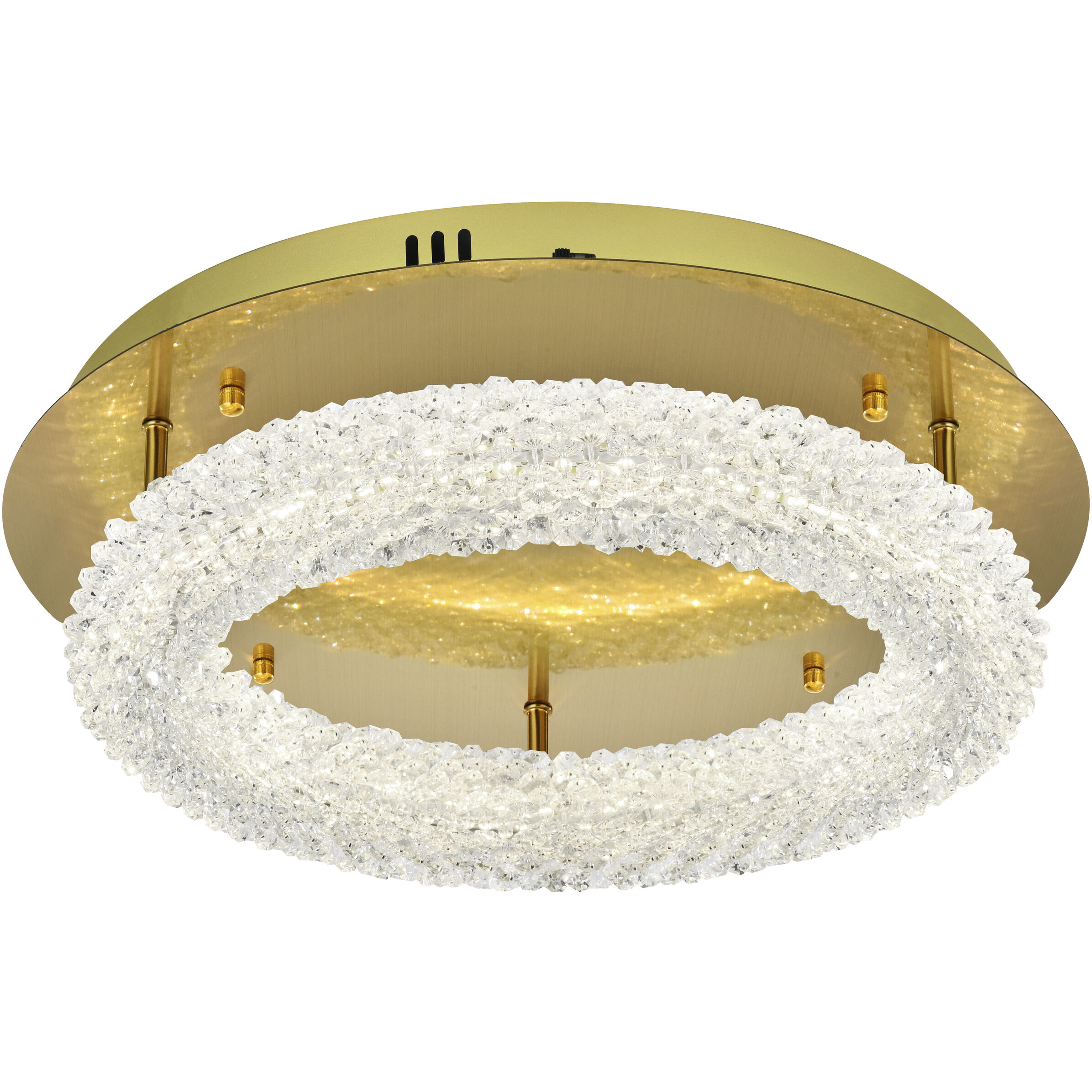 Bowen 1 Light 18 inch Satin Gold Flush Mount Ceiling Light