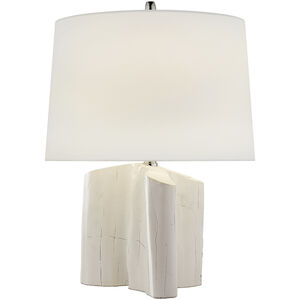 Thomas O'Brien Carmel 19.25 inch 75 watt Plaster White Table Lamp Portable Light in Linen