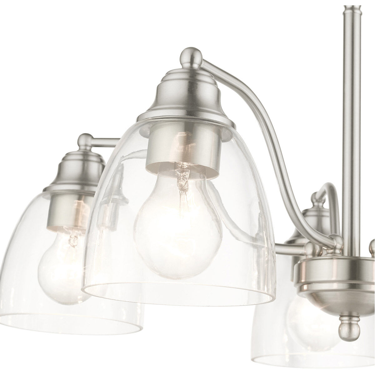 Montgomery 5 Light 24 inch Brushed Nickel Chandelier Ceiling Light