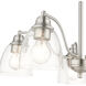 Montgomery 5 Light 24 inch Brushed Nickel Chandelier Ceiling Light