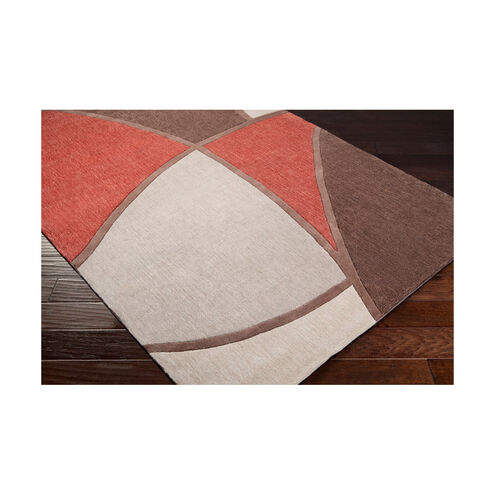 Cosmopolitan 66 X 42 inch Rust/Camel/Taupe/Dark Brown/Beige Rugs, Polyester
