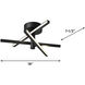 Knoll LED 18.5 inch Black Semi Flush Mount Ceiling Light