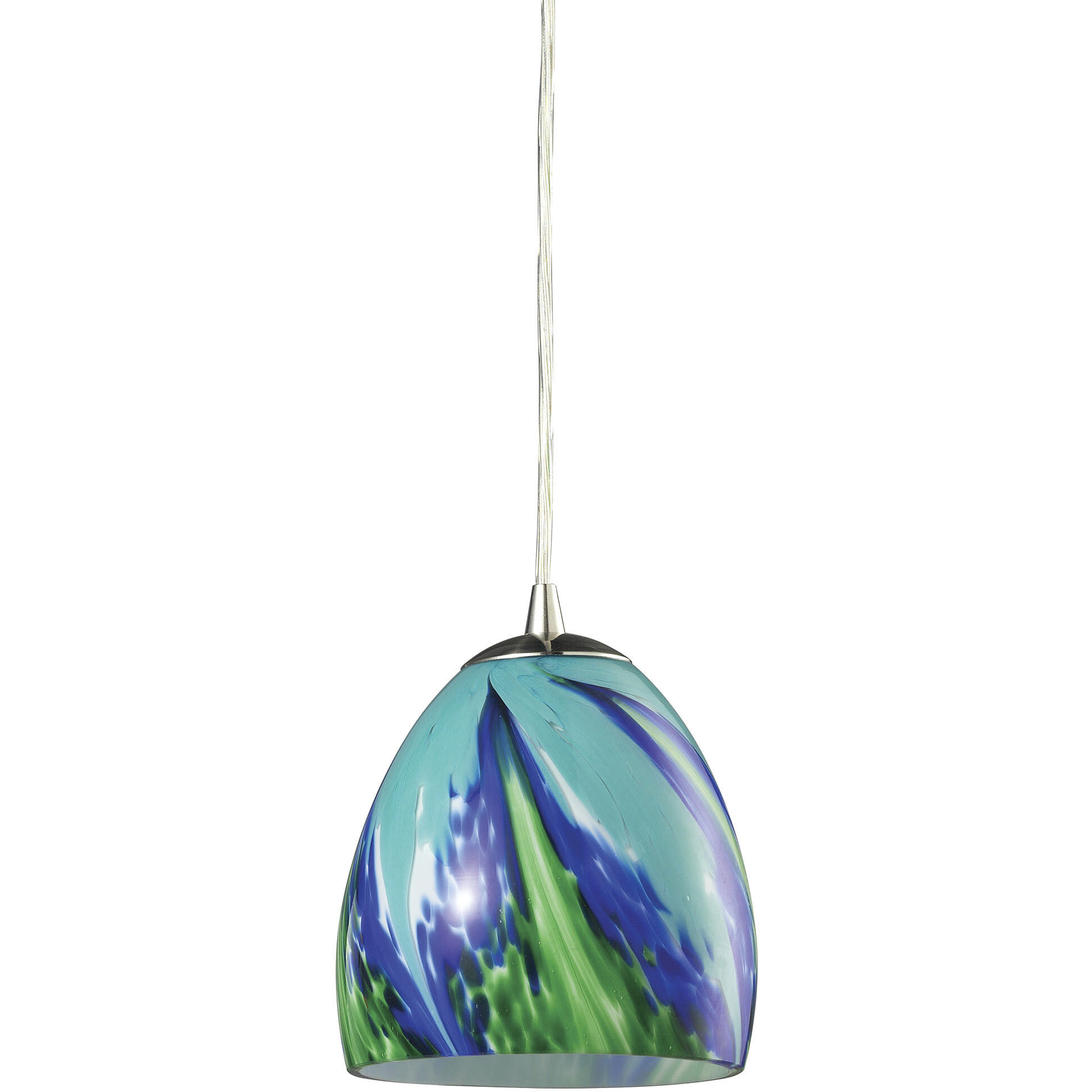 Colorwave 1 Light 6 inch Satin Nickel Mini Pendant Ceiling Light