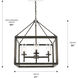 Smyth 21 inch 60.00 watt Gunmetal Bronze Chandelier Ceiling Light in Clear Glass