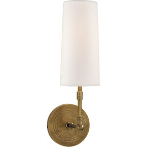 Thomas O'Brien ZIYI 1 Light 4.75 inch Hand-Rubbed Antique Brass Sconce Wall Light in Linen