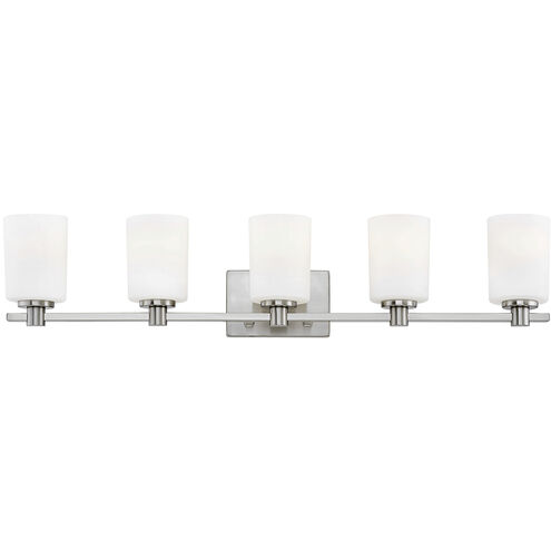 Karlie 5 Light 35.5 inch Brushed Nickel Vanity Light Wall Light