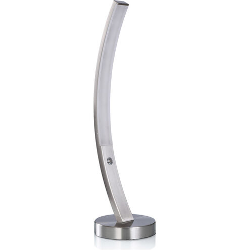 Gemma 22 inch 12.00 watt Silver and White Desk Lamp Portable Light