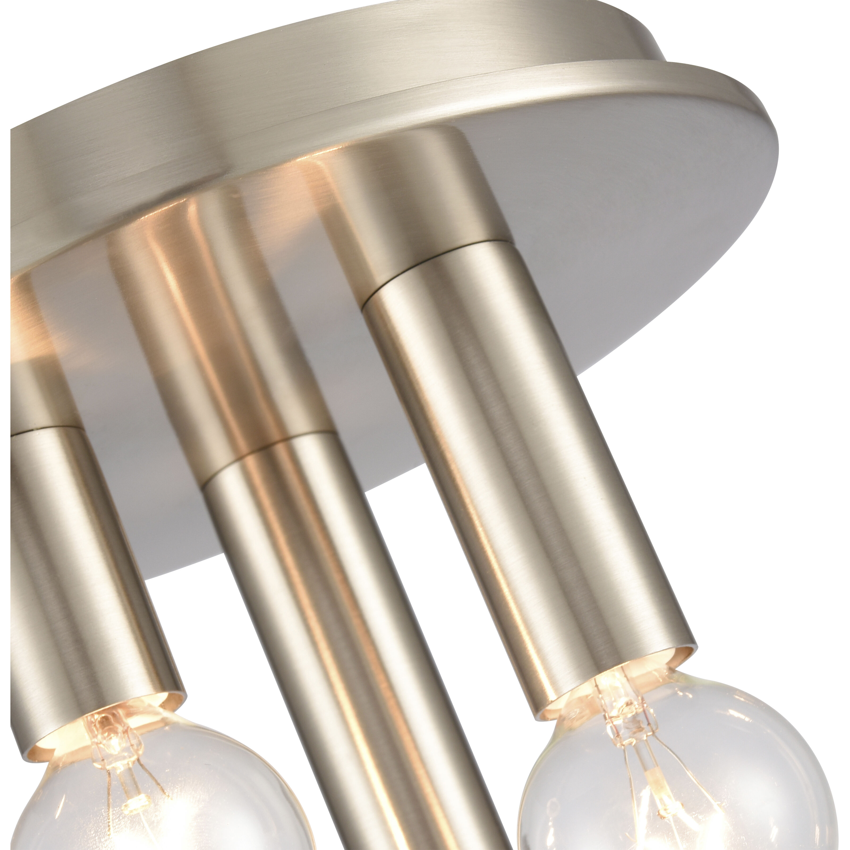 Pepper 3 Light 8 inch Brushed Nickel Flush Mount Ceiling Light