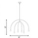 Stella 6 Light 30 inch Natural Brass Chandelier Ceiling Light