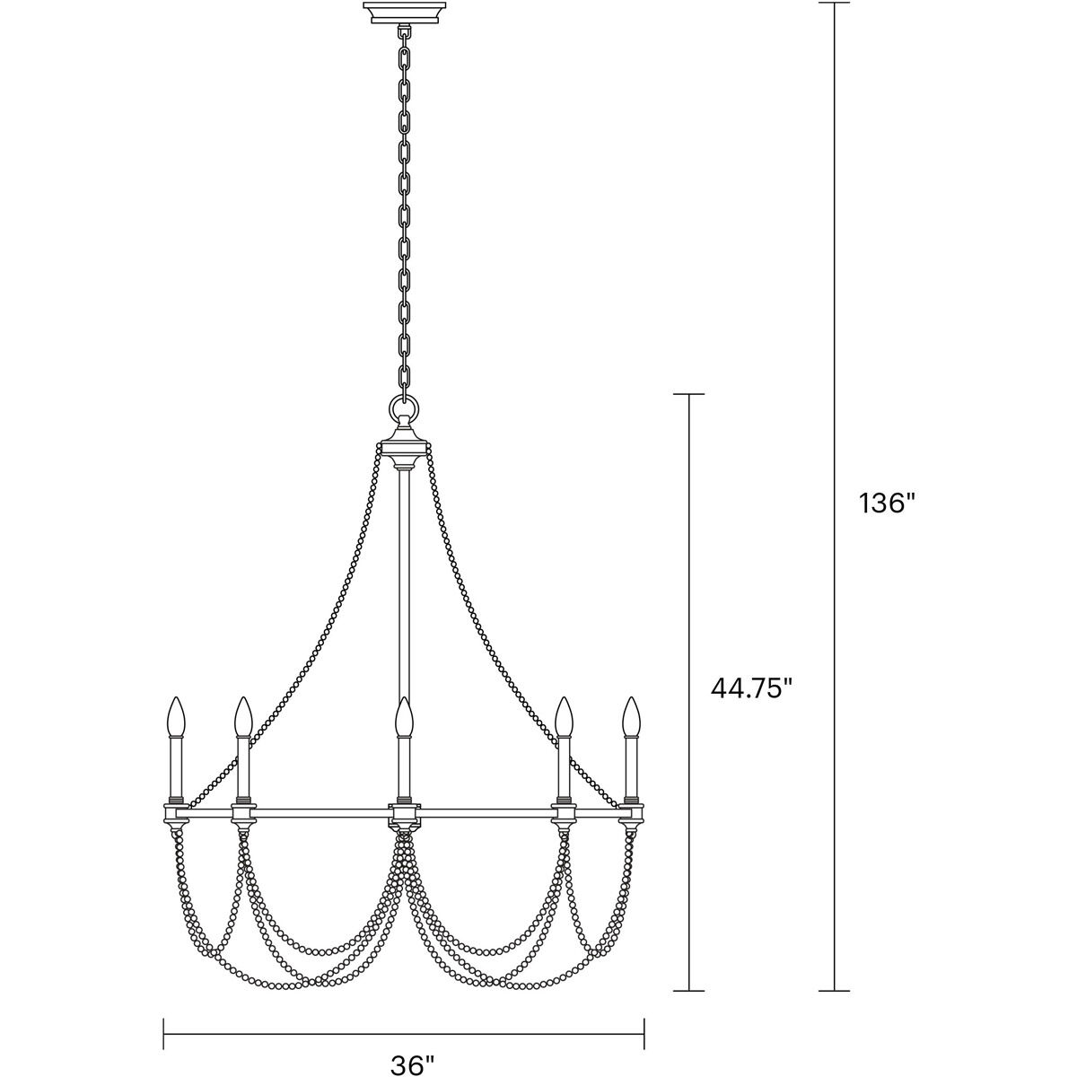Sean Lavin Beverly 8 Light 36 inch French Washed Oak / Distressed White Wood Chandelier Ceiling Light