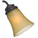 Charlotte Amber Linen 12 inch Glass Shades, Set of 4