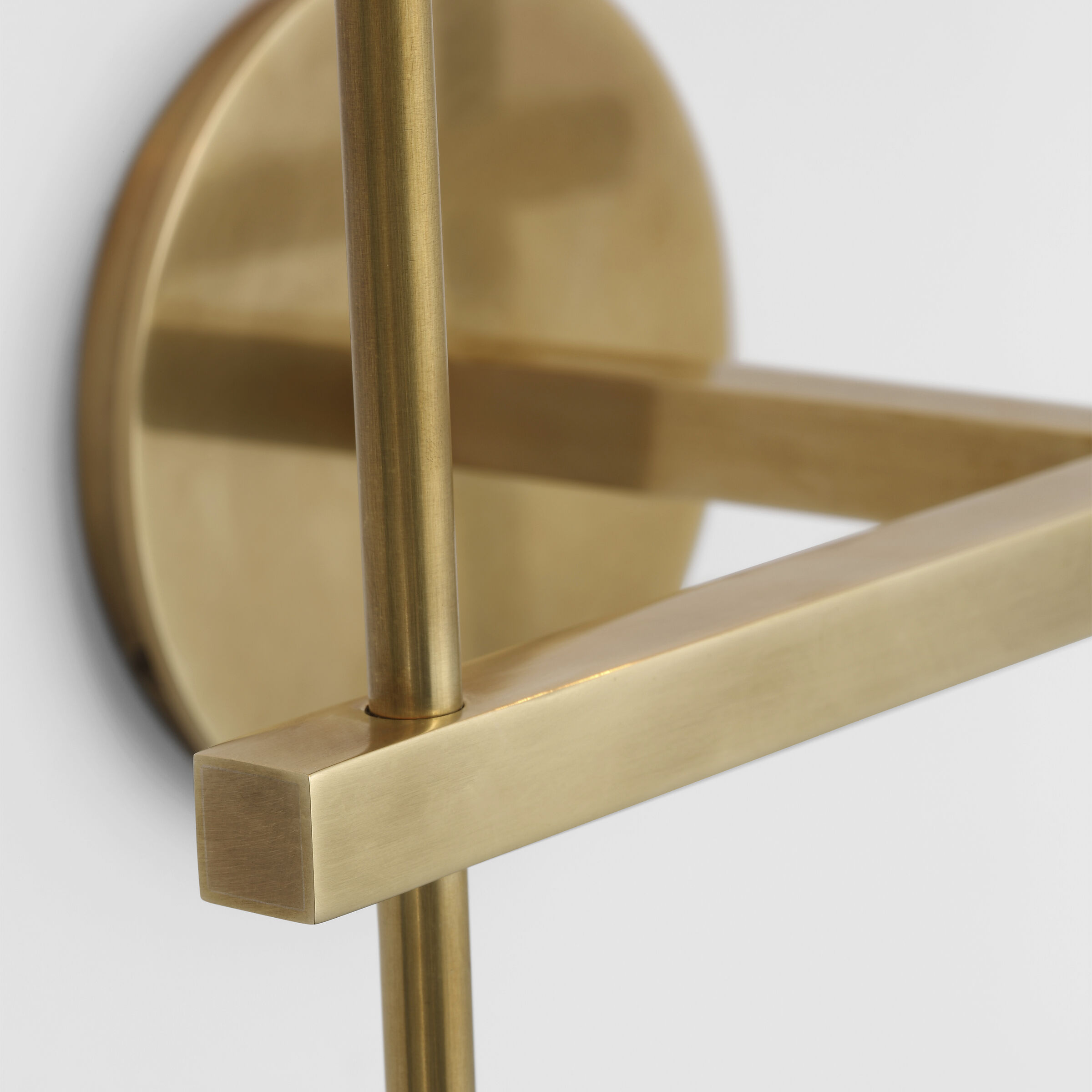 J. Randall Powers Hackney LED 23 inch Hand-Rubbed Antique Brass Double Tail Sconce Wall Light