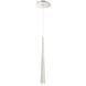Cascade LED 1.5 inch Polished Nickel Pendant Ceiling Light in Round, 19in.