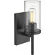 Winslett 1 Light 4.75 inch Matte Black Wall Sconce Wall Light, Damp