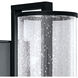Candela LED 13 inch Matte Black with Clear Outdoor Wall Sconce