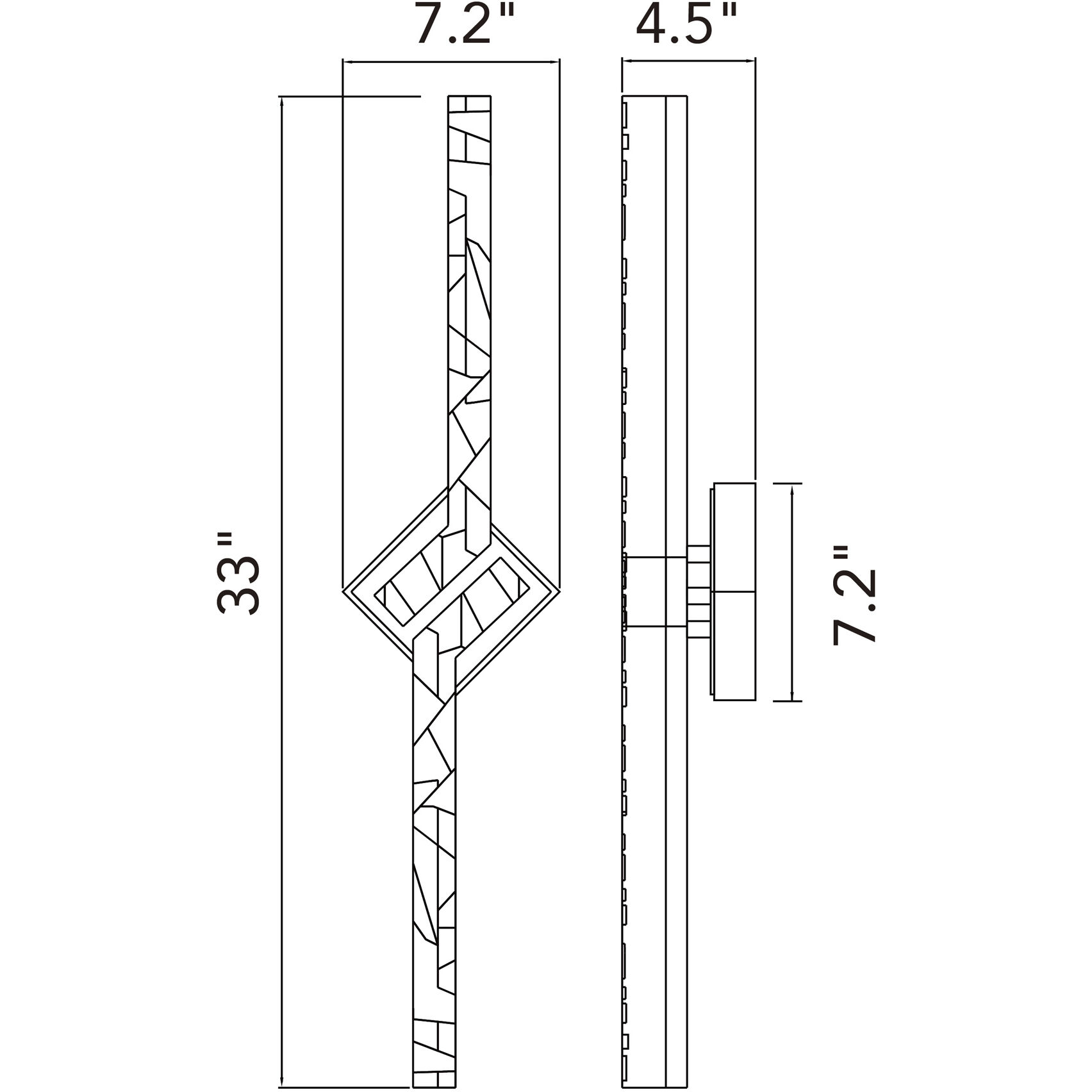 Contour LED 33 inch Sand Black Indoor-Outdoor Wall Light