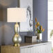 Signature 34 inch 150 watt Nabanil Gold and Silver Table Lamp Portable Light