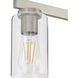 Melina 4 Light 29 inch Brushed Nickel with Clear Vanity Light Wall Light