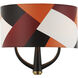 Patchwork 2 Light 12 inch Black with Satin Brass with Patchwork Sconce Wall Light