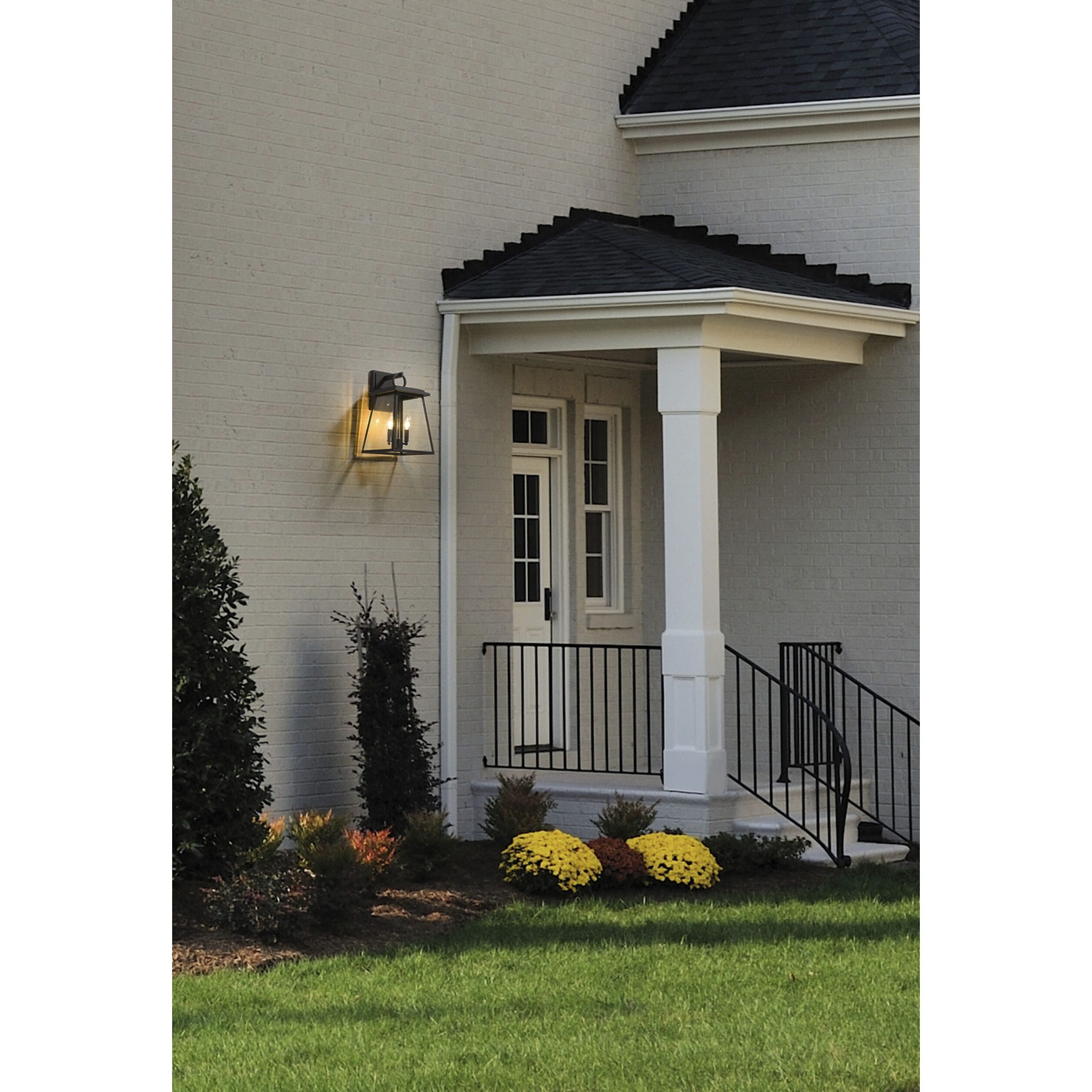 Broughton 2 Light 17.5 inch Black Outdoor Wall Light