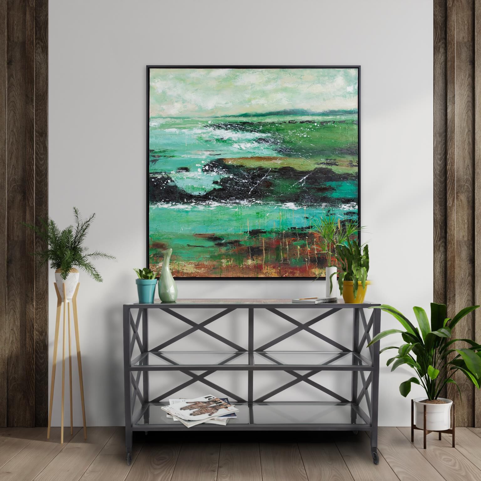The Irish Shore 51.75 X 51.75 inch Hand Painted Original Art