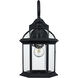 Wentworth 1 Light 16 inch Black Outdoor Wall Lantern 