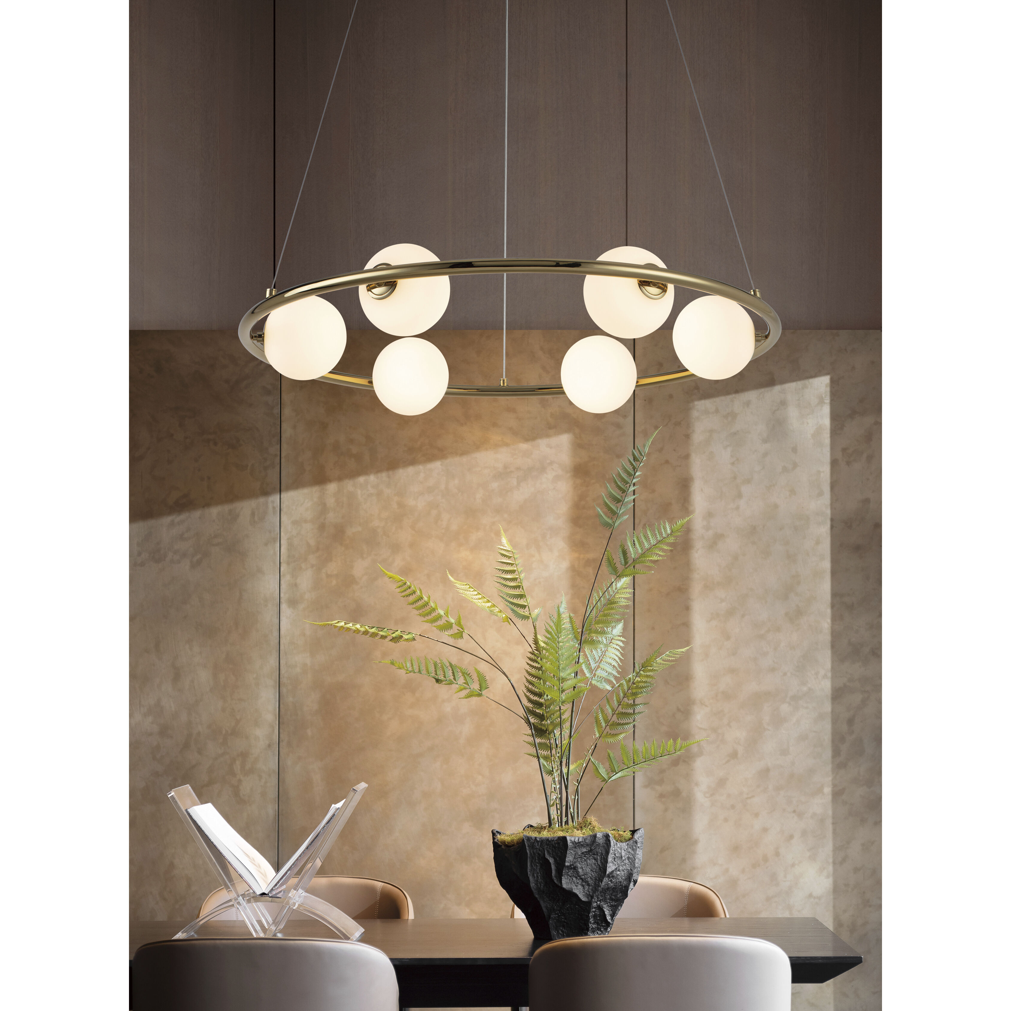 Pearl LED 26 inch Polished Brass Pendant Ceiling Light