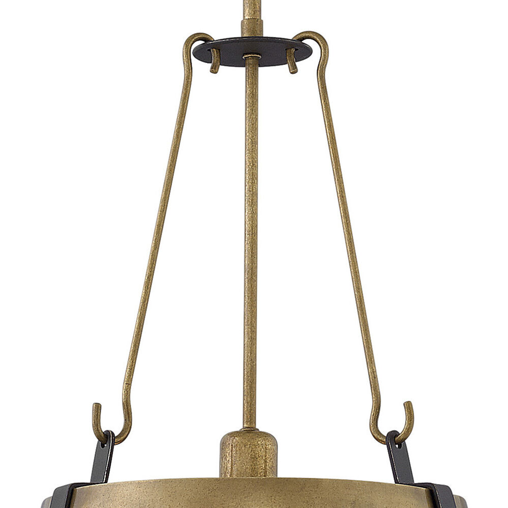 Cartwright 1 Light 15.25 inch Rustic Brass with Oil Rubbed Bronze Indoor Chandelier Ceiling Light