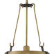 Cartwright 1 Light 15.25 inch Rustic Brass with Oil Rubbed Bronze Indoor Chandelier Ceiling Light