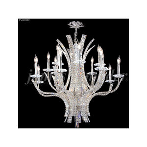 Eclipse Fashion 16 Light 35 inch Silver Crystal Chandelier Ceiling Light