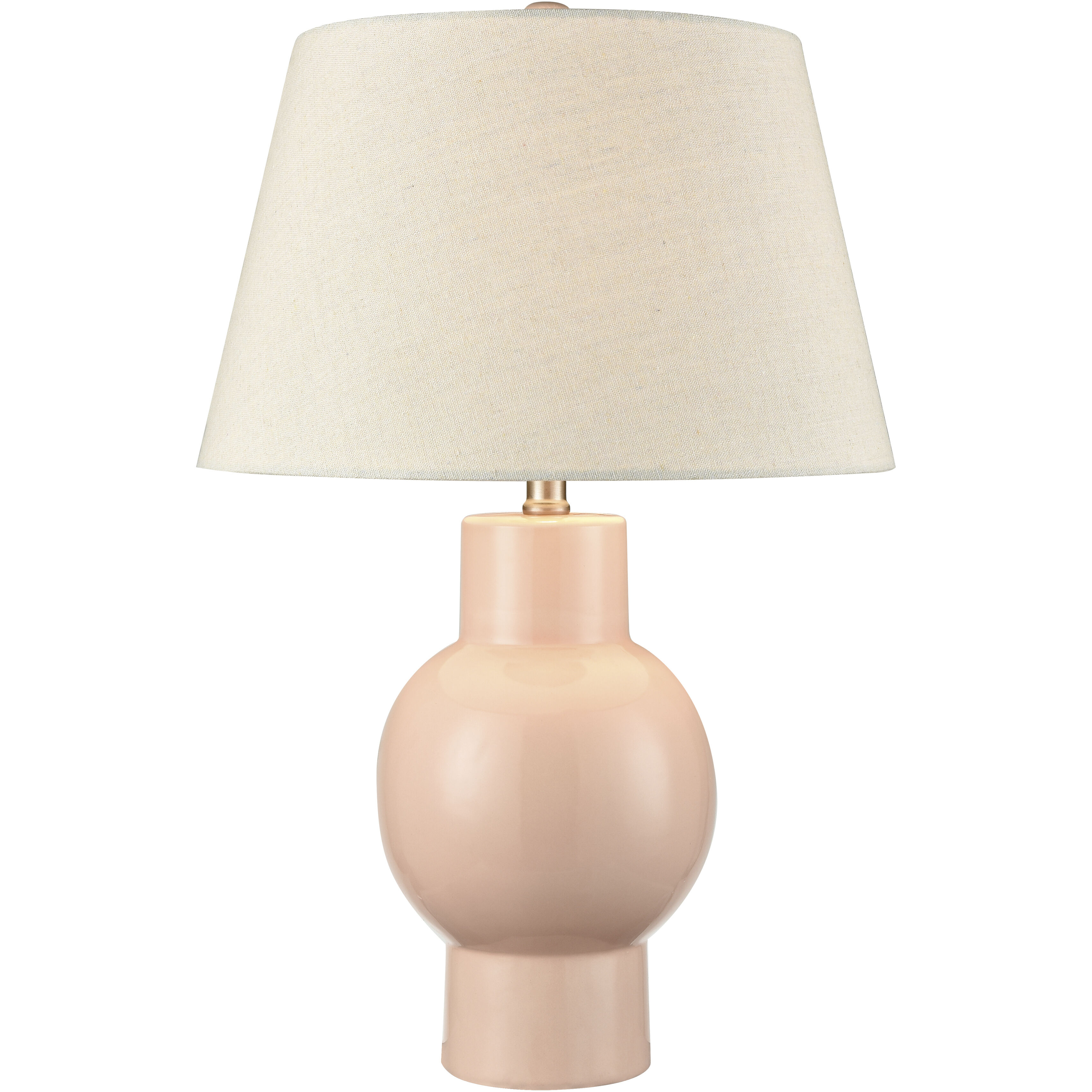 Monrow 23.5 inch 9 watt Light Coral Glazed Table Lamp Portable Light