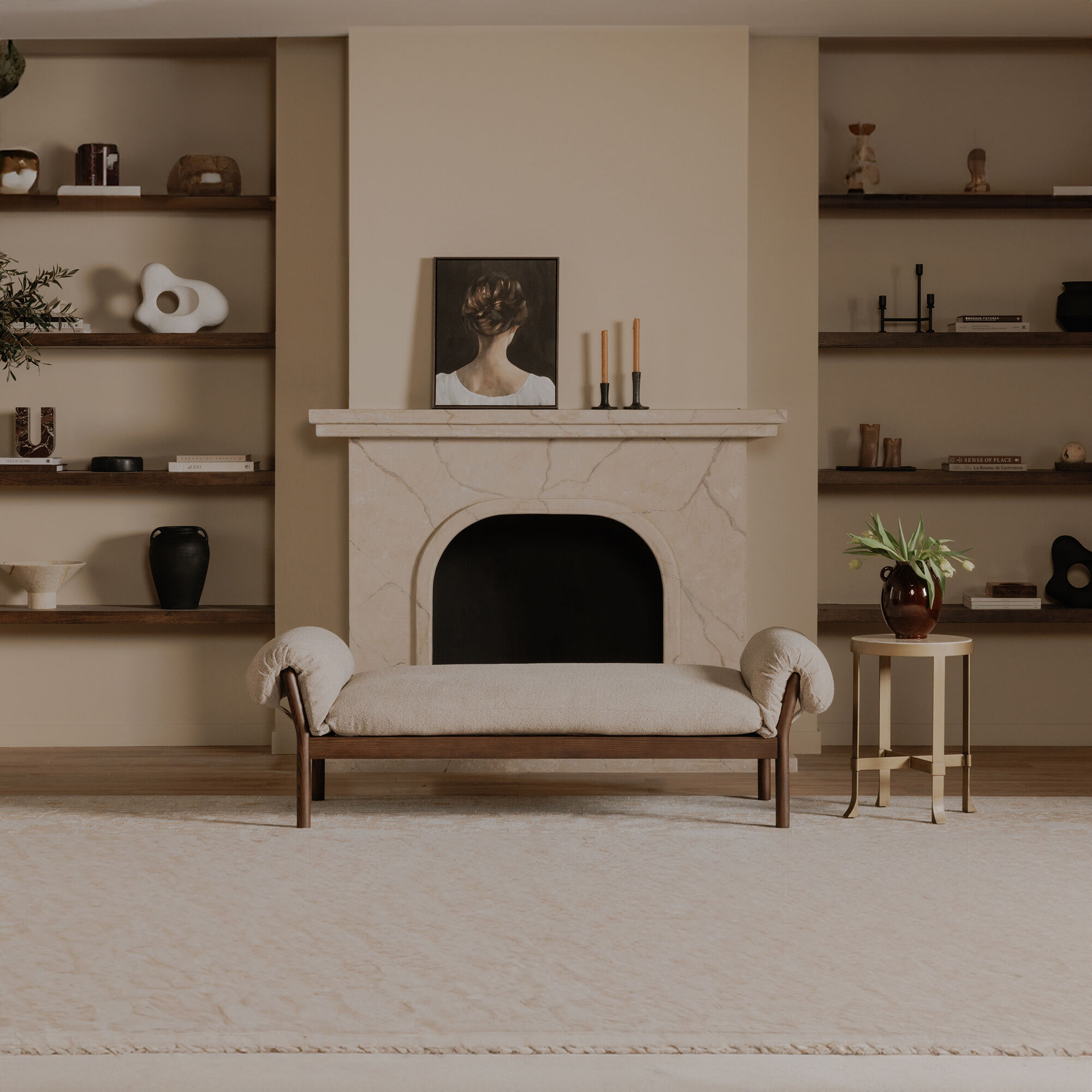 Cardero Beige Daybed