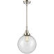 Downtown Urban Beacon 1 Light 10 inch Polished Nickel Mini Pendant Ceiling Light in Seedy