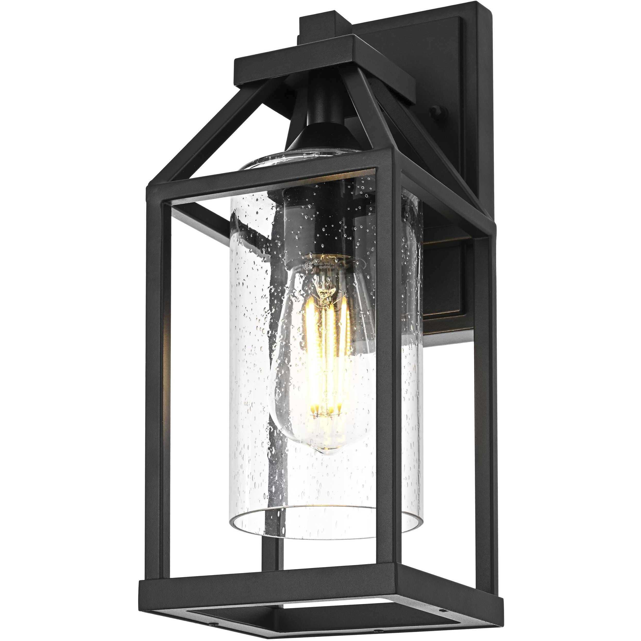 Zora 1 Light 14 inch Black Outdoor Wall Sconce
