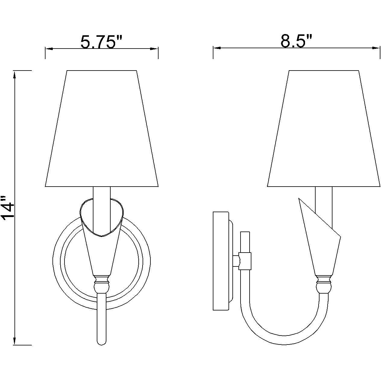 Claudelle Wall Sconce Wall Light in Textured White and Modern Gold