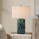 Out Of The Blue 26 inch 150 watt Blue and Green with Antique Brass Table Lamp Portable Light