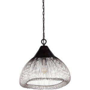 Emes 1 Light 18 inch Black Pendant Ceiling Light
