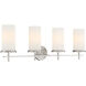 Haisley 4 Light 32 inch Brushed Nickel Bath Light Wall Light