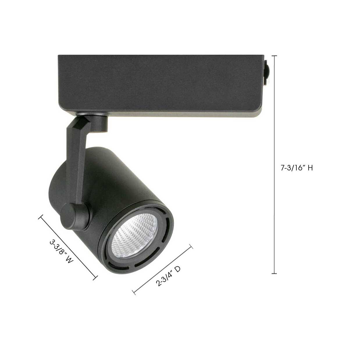 H-Type 1 Light 120V Black Track Head Ceiling Light