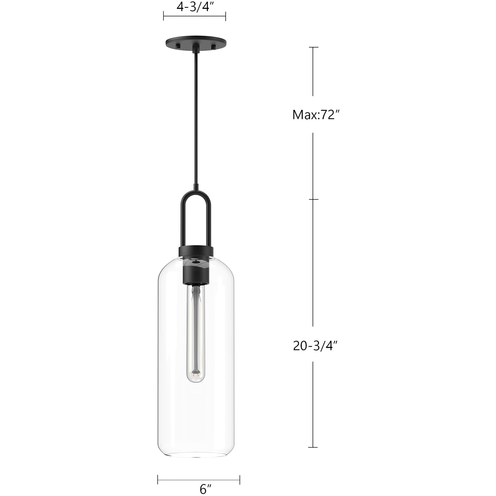 Alora Mood Soji Pendant Ceiling Light in Brushed Nickel, Smoked Glass