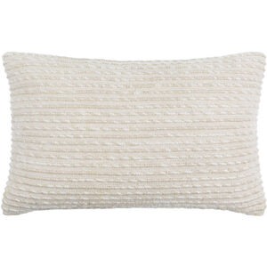 Raleigh 22 X 14 inch Ivory/White Lumbar Pillow in 14 x 22