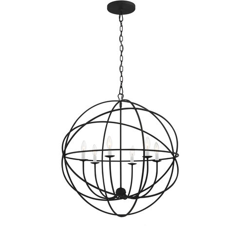 Somma Way 6 Light 22.5 inch Black Chandelier Ceiling Light