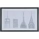 New York Spires White with Black Framed Wall Art