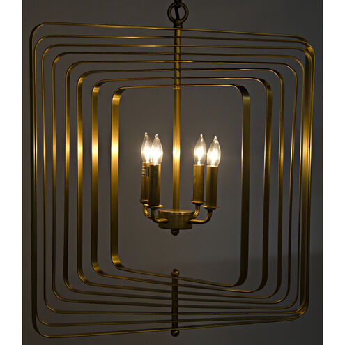 Dimaclema 4 Light 23 inch Antique Brass Chandelier Ceiling Light, Small