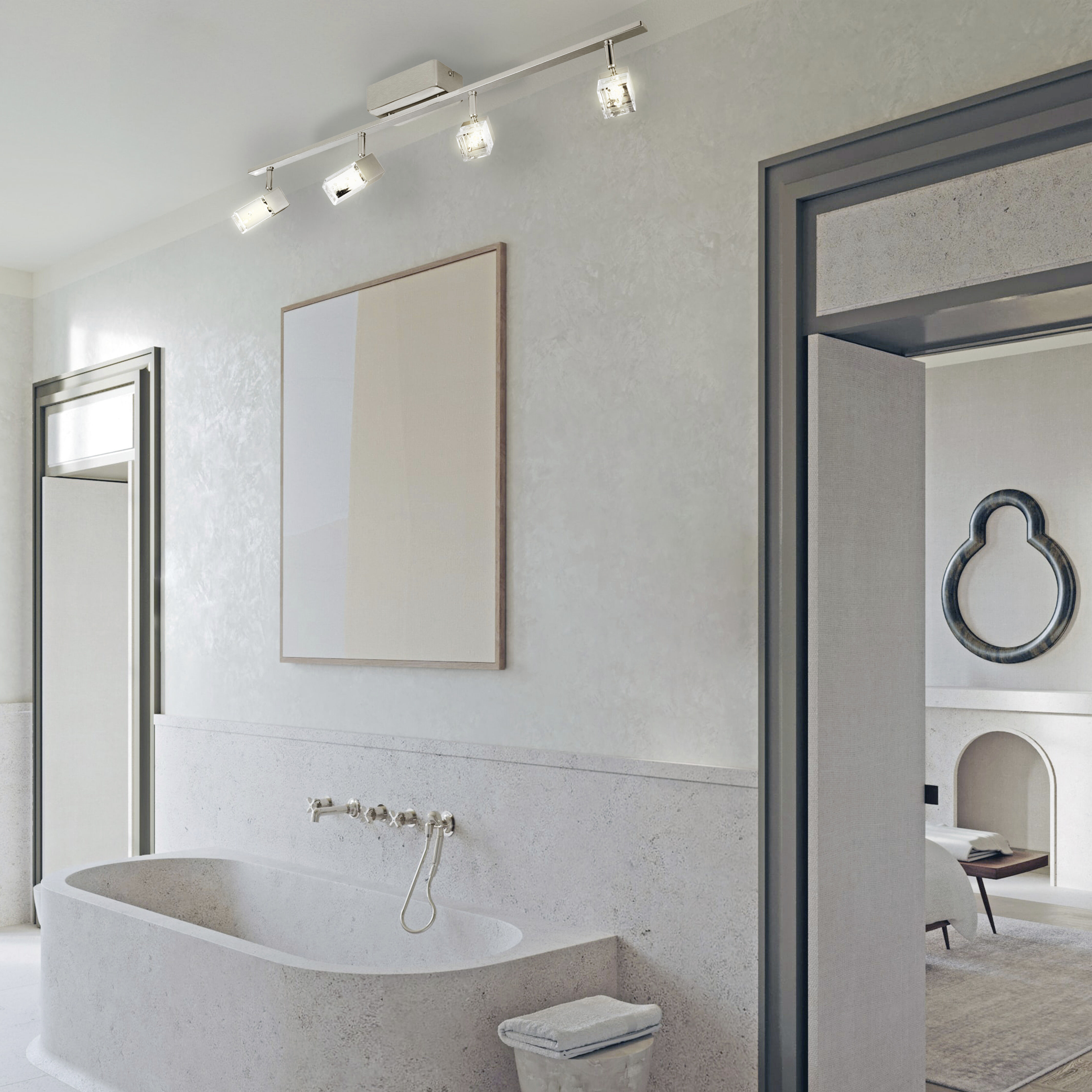 Cantil 4 Light 120 Matte Nickel Track Light Ceiling Light