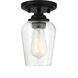 Shyloh 1 Light 4.88 inch Coal Pendant / Semi Flush Ceiling Light