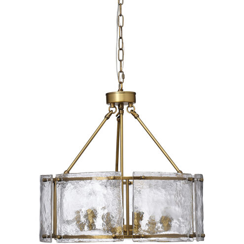 Glenn 6 Light 21.75 inch Antique Brass Chandelier Ceiling Light, Large