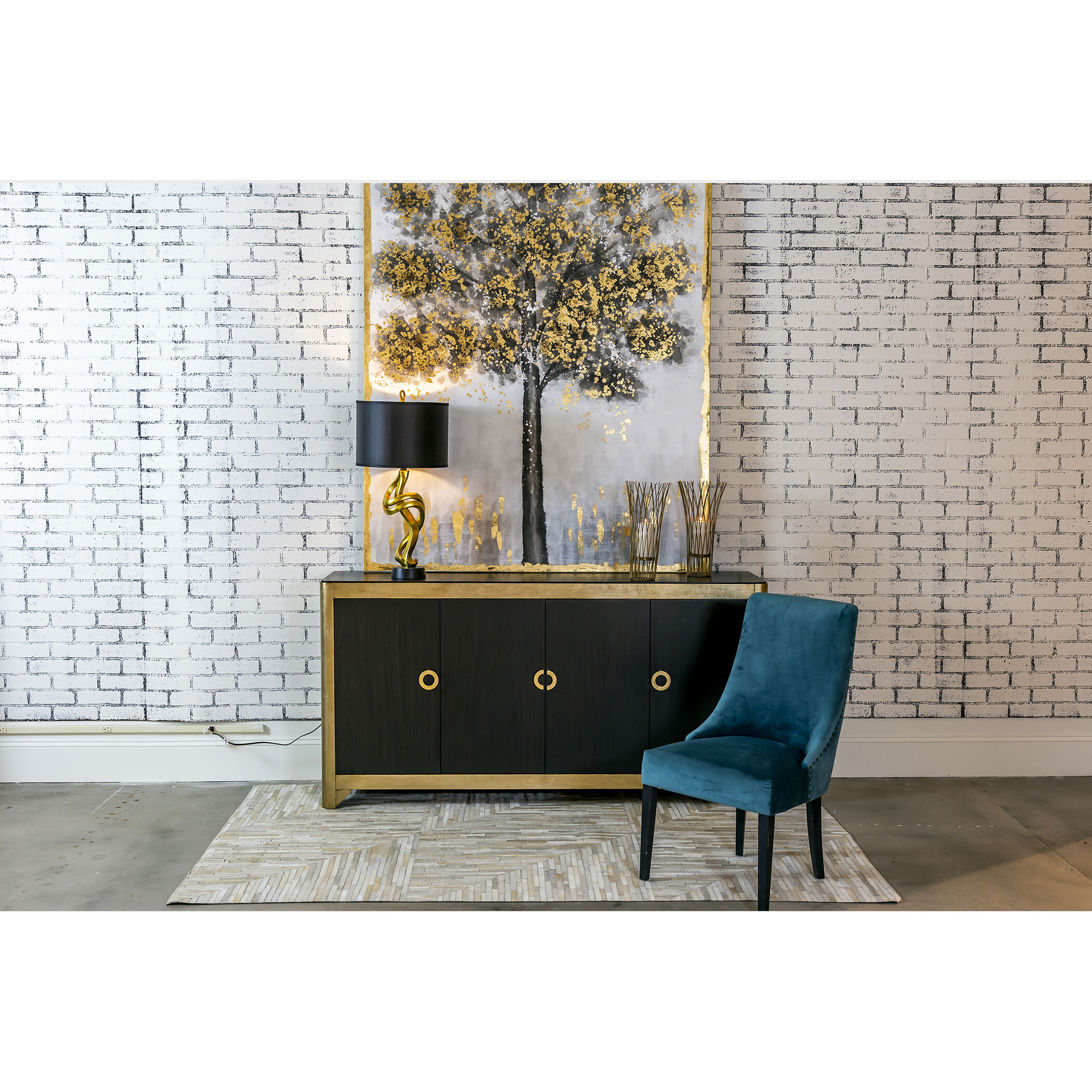 Belle 30 inch 100 watt Gold Table Lamp Portable Light