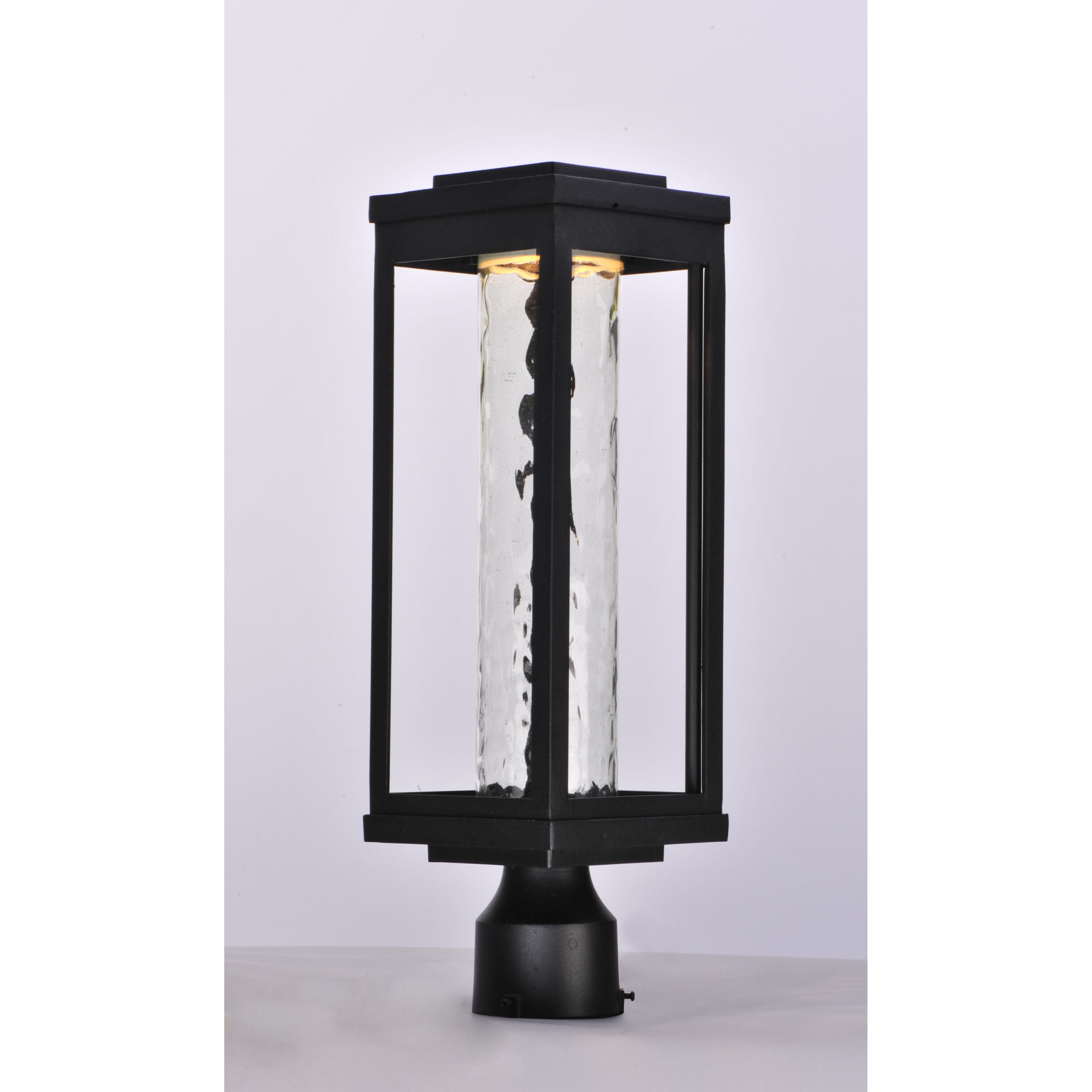 Salon LED LED 20 inch Black Outdoor Pole/Post Mount in Water