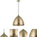 Ballston Dome 1 Light 16 inch Antique Brass Mini Pendant Ceiling Light